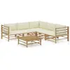Image de Salon de jardin vidaXL 6 pcs avec coussins - Bambou