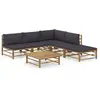 Image de vidaXL Salon de jardin 6 pcs - Bambou