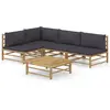Image de vidaXL Salon de jardin 5 pcs - Bambou