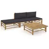 Image de vidaXL Salon de jardin Bambou - 4 pcs