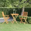 Image de vidaXL Ensemble à manger de jardin pliable 3 pcs
