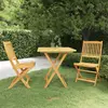 Image de vidaXL Ensemble à manger de jardin pliable 3 pcs - Bois d'acacia