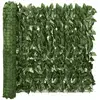 Image de vidaXL Écran de balcon avec feuilles 400x75 cm - Vert Foncé