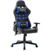 Image de VidaXL Chaise de jeu Noir/Bleu