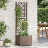 Image de vidaXL Jardinière avec treillis - Moka
