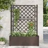 Image de vidaXL Jardinière avec treillis 100x43x142 cm - Moka