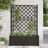 Image de vidaXL Jardinière avec treillis 100x43x142 cm PP Anthracite