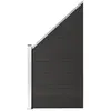 Image de vidaXL Panneau de clôture WPC Noir - 95x(105-180) cm