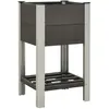 Image de vidaXL Lit surélevé de jardin avec étagère - Gris WPC