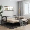 Image de vidaXL Canapé-lit extensible - Métal Noir