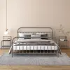 Image de vidaXL Tables de chevet 2 pcs - Gris et noir