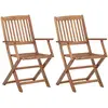 Image de vidaXL Chaises pliables d'extérieur