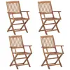 Image de vidaXL Chaises pliables d'extérieur - Acacia