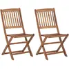 Image de vidaXL Chaises pliables d'extérieur - Bois d'acacia solide