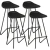 Image de vidaXL Tabourets Cuir - Noir