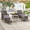 Image de VIDAXL Ensemble à Manger Jardin 5 Pièces - Résine Tressée