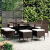 Image de VIDAXL Ensemble à manger de jardin 9 pcs - Marron