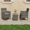 Image de vidaXL Ensemble de bistro 3 pcs - Résine tressée