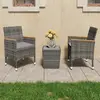 Image de vidaXL Ensemble de bistro 3 pcs - Gris