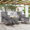 Image de vidaXL Ensemble de bistrot jardin 5 pcs