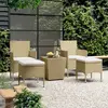 Image de vidaXL Ensemble bistro 5 pcs - Beige