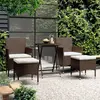 Image de vidaXL Ensemble de Bistro de Jardin 5 pcs Poly Rotin