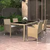 Image de vidaXL Ensemble à manger de jardin 5 pcs - Beige Rotin
