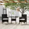 Image de vidaXL Ensemble à manger de jardin 3 pièces - Résine tressée