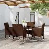 Image de vidaXL Ensemble à manger de jardin 5 pièces - Marron