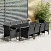 Image de VIDAXL Ensemble à manger de jardin 11 pcs - Résine tressée gris