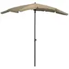 Image de vidaXL Parasol de jardin - 200x130 cm - Taupe
