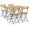 Image de vidaXL Dining Set extérieur pliable 5 pcs Bois d'acacia