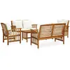 Image de vidaXL Salon de jardin 5 pcs bois d'acacia