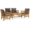 Image de vidaXL Salon de jardin 5 pcs Bois Acacia