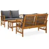 Image de vidaXL Salon de jardin 3 pcs - Bois d'acacia