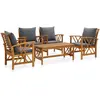 Image de vidaXL Salon de jardin 5 pcs - Acacia solide