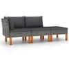 Image de VIDAXL Salon de jardin 3pcs - Gris/Anthracite