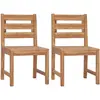 Image de vidaXL Chaises de jardin - Bois de teck solide