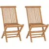Image de vidaXL Chaises pliables de jardin - Bois Teck