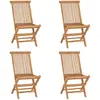 Image de vidaXL Chaises de jardin pliantes - Lot de 4 Teck