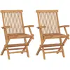 Image de Vidaxl vidaXL Chaises de jardin pliables lot de 2 Bois de teck massif