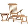 Image de VidaXL Chaise longue avec table Bois de teck