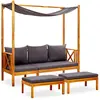 Image de vidaXL Banc avec auvent Bois d'acacia