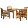 Image de vidaXL Ensemble à manger de jardin 5 pcs - Bois d'acacia