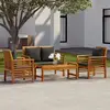Image de vidaXL Salon de jardin 4 pcs - Bois d'acacia solide