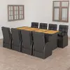 Image de vidaXL Ensemble à Manger d'Extérieur 9 pcs avec Coussins