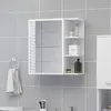 Image de vidaXL Armoire à miroir Blanc Bois d’ingénierie