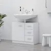 Image de vidaXL Armoire évier - Blanc 63 cm