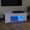 Image de vidaXL Meuble TV LED - Blanc