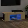 Image de vidaXL Meuble TV LED - Chêne Sonoma